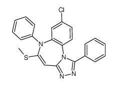 8-chloro-5-methylsulfanyl-1,6-diphenyl-[1,2,4]triazolo[4,3-a][1,5]benzodiazepine结构式