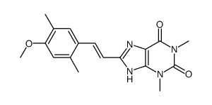 8-[(E)-2-(4-Methoxy-2,5-dimethylphenyl)vinyl]-1,3-dimethyl-3,7-di hydro-1H-purine-2,6-dione结构式