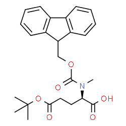 (R)-2-((((9H-芴-9-基)甲氧基)羰基)(甲基)氨基)-5-(叔丁氧基)-5-氧代戊酸结构式