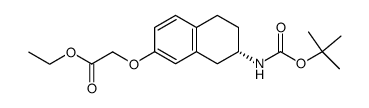 (S)-(-)-N-t-butoxycarbonyl-N-2-amino-7-ethoxycarbonylmethoxytetralin结构式
