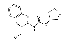 (2S,3S)-1-chloro-2-hydroxy-3-N-((S)-tetrahydrofuran-3-yloxycarbonylamino)-4-phenylbutane结构式