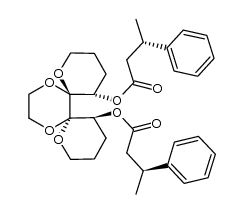 (5S,6R,7R,12S,3'S,3"S)-5,12-Bis(3-phenylbutanoyloxy)-1,8,13,16-tetraoxadispiro[5.0.5.4]hexadecane Structure
