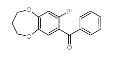 (8-溴-3,4-二氢-2H-1,5-苯并二噁革-7-基)(苯基)甲酮结构式