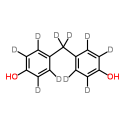 4,4'-Dihydroxydiphenylmethane-d10结构式
