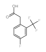 4-氟-2-(三氟甲基)苯乙酸结构式