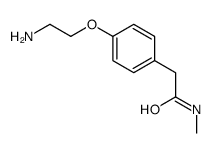 2-(4-(2-氨基乙氧基)苯基)-N-甲基乙酰胺结构式