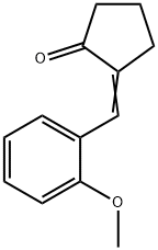 2一(E)-(2-甲氧基)亚苄基环戊酮结构式