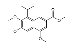 2-Naphthalenecarboxylic acid, 4,6,7-triMethoxy-8-(1-Methylethyl)-, Methyl ester Structure