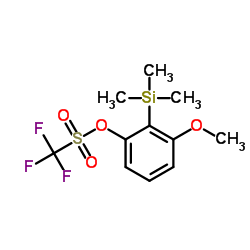 三氟甲烷磺酸3-甲氧基-2-(三甲基硅基)苯酯结构式