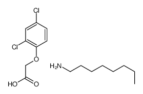 2-(2,4-dichlorophenoxy)acetic acid,octan-1-amine Structure