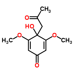 2,6-二甲氧基-1-乙酰甲基氢醌结构式