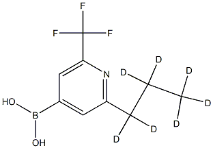 2-(n-Propyl-d7)-6-trifluoromethylpyridine-4-boronic acid Structure
