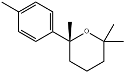 (+)-Tetrahydro-2,2,6-trimethyl-6-(4-methylphenyl)-2H-pyran结构式
