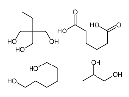 己二酸与2-乙基-2-(羟甲基)-1,3-丙二醇、1,6-己二醇和1,2-丙二醇的聚合物结构式