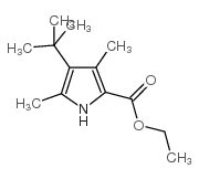 4-tert-butyl-3,5-dimethyl-1h-pyrrole-2-carboxylic acid ethyl ester Structure