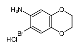 7-溴-2,3-二氢-1,4-苯并二恶英-6-胺盐酸盐结构式