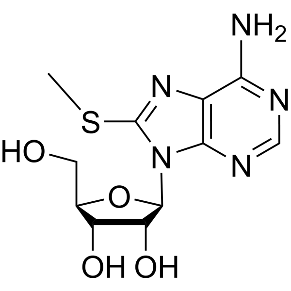Adenosine,8-(methylthio)- (7CI,8CI,9CI)结构式