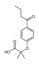 2-(4-butanoylphenoxy)-2-methylpropanoic acid Structure