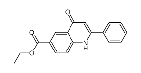 4-oxo-2-phenyl-1,4-dihydro-quinoline-6-carboxylic acid ethyl ester Structure