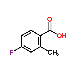 4-氟-2-甲基苯甲酸结构式