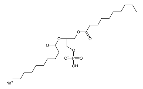 1,2-二癸酰基-sn-甘油-3-磷酸酯(钠盐)结构式