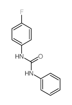 1-(4-fluorophenyl)-3-phenyl-urea结构式