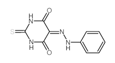 4,5,6(1H)-Pyrimidinetrione, dihydro-2-thioxo-, 5-(phenylhydrazone) (en) Structure