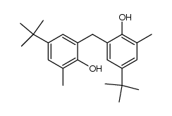 bis(2-hydroxy-3-methyl-5-tert-butylphenyl)methane结构式