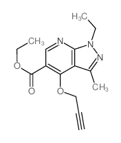 ethyl 9-ethyl-7-methyl-5-prop-2-ynoxy-2,8,9-triazabicyclo[4.3.0]nona-1,3,5,7-tetraene-4-carboxylate Structure