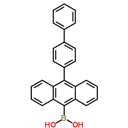 B-(10-[1,1'-Biphenyl]-4-yl-9-anthracenyl)boronic acid structure