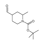 tert-butyl 4-formyl-2-methylpiperidine-1-carboxylate结构式