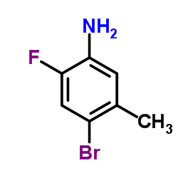 4-溴-2-氟-5-甲基苯胺结构式