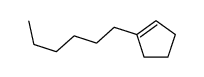 1-hexylcyclopentene Structure