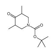 tert-butyl 3,5-dimethyl-4-oxopiperidine-1-carboxylate Structure