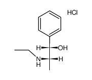 (1RS,2RS)-2-ethylamino-1-phenyl-propan-1-ol, hydrochloride Structure