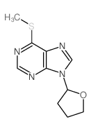 6-methylsulfanyl-9-(oxolan-2-yl)purine结构式