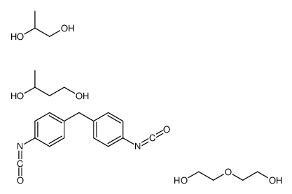 butane-1,3-diol,2-(2-hydroxyethoxy)ethanol,1-isocyanato-4-[(4-isocyanatophenyl)methyl]benzene,propane-1,2-diol结构式