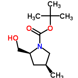 (2S,4S)-叔-丁基 2-(羟甲基)-4-甲基吡咯烷-1-甲酸基酯图片