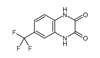 1,4-Dihydro-6-(trifluoromethyl)quinoxaline-2,3-dione结构式
