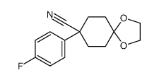 8-(4-fluorophenyl)-1,4-dioxaspiro[4.5]decane-8-carbonitrile Structure
