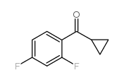 环丙基2,4-二氟苯基酮结构式