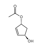 (1R-反式)-4-环戊烯-1,3-二醇单乙酸酯结构式