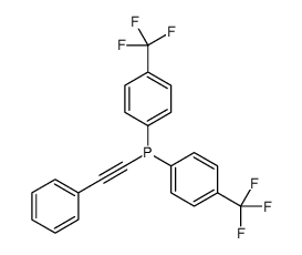 2-phenylethynyl-bis[4-(trifluoromethyl)phenyl]phosphane结构式