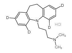 盐酸丙咪嗪-D4结构式