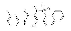 4-Hydroxy-2-methyl-N-(6-methyl-2-pyridyl)-2H-naphtho[2,1-e]1,2-thiazine-3-carboxamide-1,1-dioxide结构式