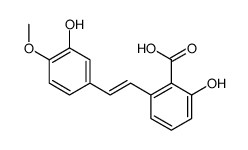 2-hydroxy-6-[2-(3-hydroxy-4-methoxyphenyl)ethenyl]benzoic acid结构式