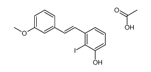 acetic acid,2-iodo-3-[2-(3-methoxyphenyl)ethenyl]phenol结构式