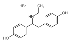4-[1-ethylamino-2-(4-hydroxyphenyl)ethyl]phenol结构式