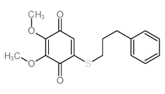 2,5-Cyclohexadiene-1,4-dione,2,3-dimethoxy-5-[(3-phenylpropyl)thio]- Structure