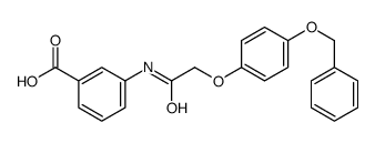 3-(2-(4-(苄氧基)苯氧基)乙酰氨基)苯甲酸结构式